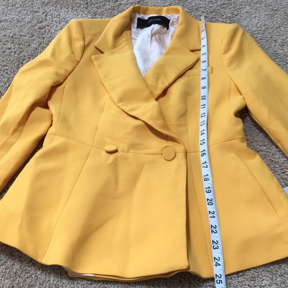 NWT! ZARA size M golden yellow peplum blazer - Picture 5 of 7